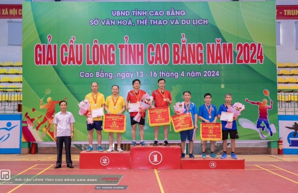 Kho bạc Nhà nước Cao Bằng vô địch giải Cầu lông tỉnh Cao Bằng năm 2024