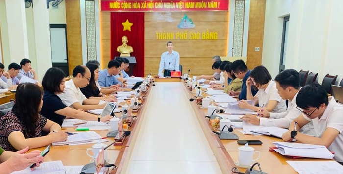 Đoàn kiểm tra Tỉnh ủy làm việc với Ban Thường vụ Thành ủy Cao Bằng