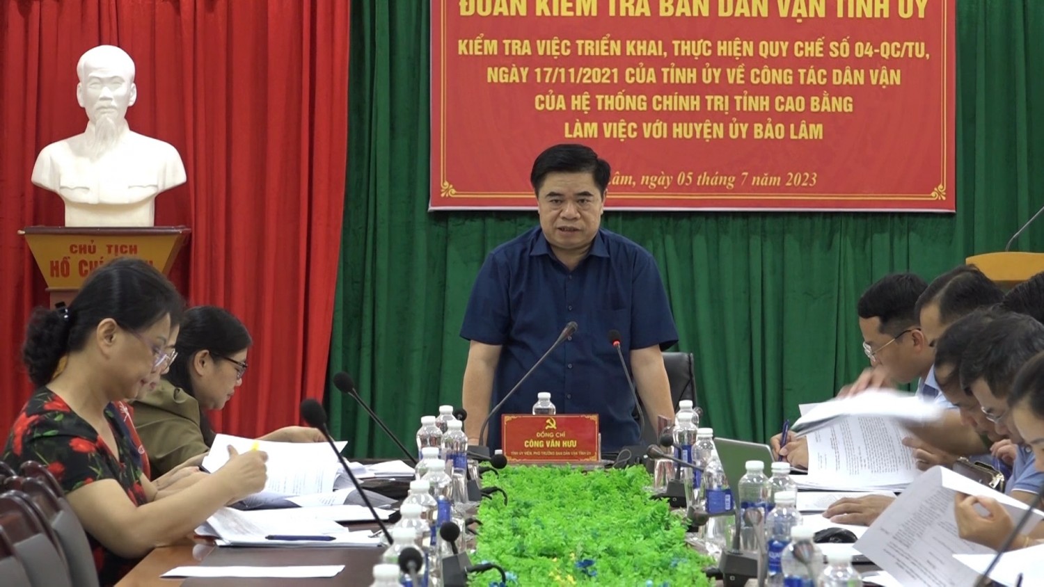 Ban Dân vận Tỉnh uỷ kiểm tra Quy chế công tác Dân vận của hệ thống chính trị tỉnh Cao Bằng (Quy chế 04) tại huyện Bảo Lâm.