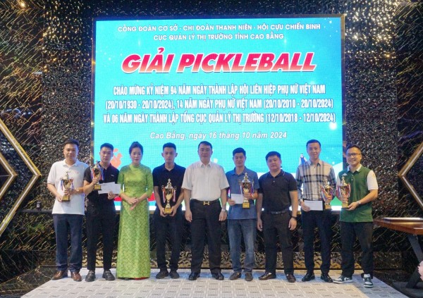 CĐCS Cục QLTT Cao Bằng phối hợp tổ chức Giải Pickleball chào mừng kỷ niệm ngày Phụ nữ Việt Nam